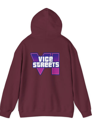 Vice Streets Hoodie — Retro 80s Vaporwave Logo Pullover