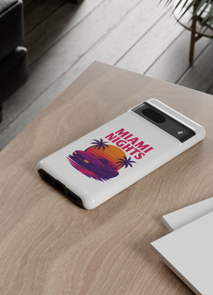 Miami Nights Phone Case — Retro Sunset Palm Car Design