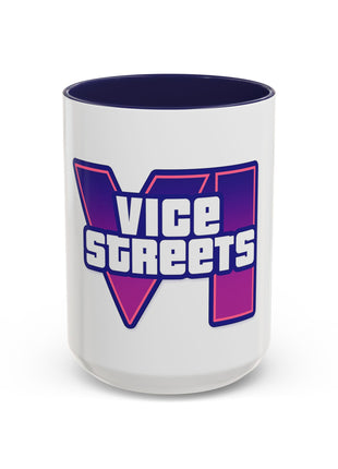 Vice Streets Accent Coffee Mug – Retro Neon Logo 11/15oz