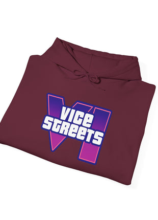Vice Streets Hoodie — Retro 80s Vaporwave Logo Pullover