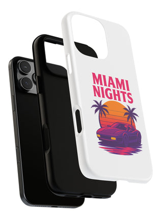 Miami Nights Phone Case — Retro Sunset Palm Car Design