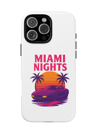 Miami Nights Phone Case — Retro Sunset Palm Car Design