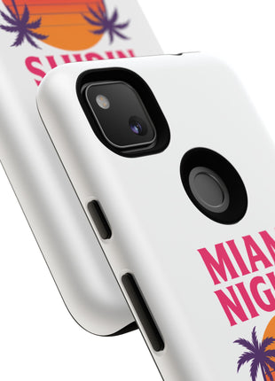 Miami Nights Phone Case — Retro Sunset Palm Car Design