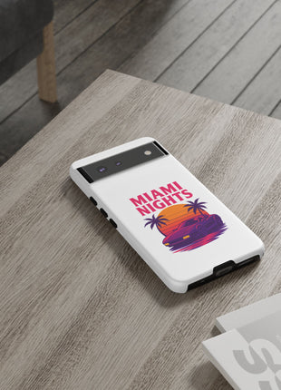 Miami Nights Phone Case — Retro Sunset Palm Car Design