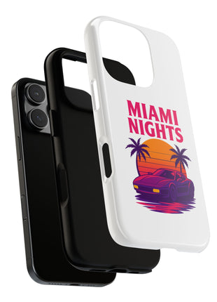 Miami Nights Phone Case — Retro Sunset Palm Car Design