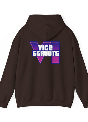 Vice Streets Hoodie — Retro 80s Vaporwave Logo Pullover