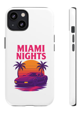Miami Nights Phone Case — Retro Sunset Palm Car Design