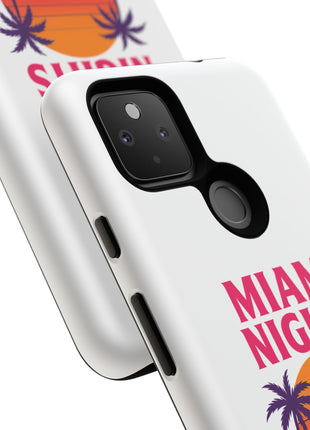 Miami Nights Phone Case — Retro Sunset Palm Car Design