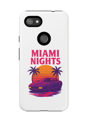 Miami Nights Phone Case — Retro Sunset Palm Car Design