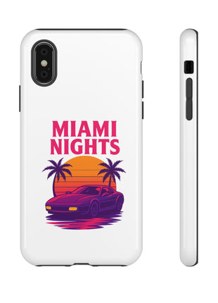 Miami Nights Phone Case — Retro Sunset Palm Car Design