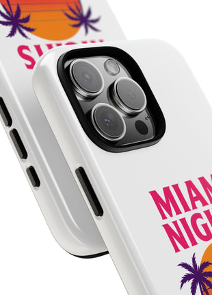 Miami Nights Phone Case — Retro Sunset Palm Car Design