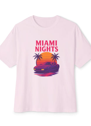 Miami Nights Tee — Retro Sunset Palm Car Graphic T-Shirt
