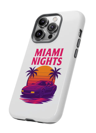 Miami Nights Phone Case — Retro Sunset Palm Car Design