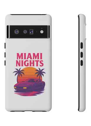 Miami Nights Phone Case — Retro Sunset Palm Car Design