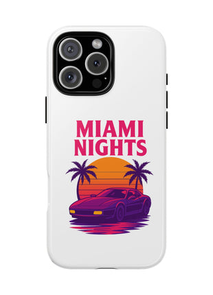 Miami Nights Phone Case — Retro Sunset Palm Car Design