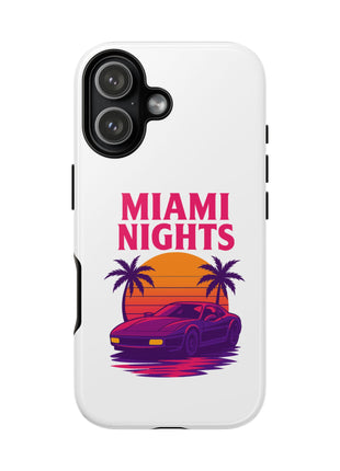 Miami Nights Phone Case — Retro Sunset Palm Car Design