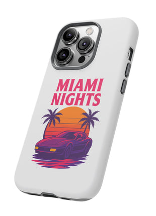 Miami Nights Phone Case — Retro Sunset Palm Car Design
