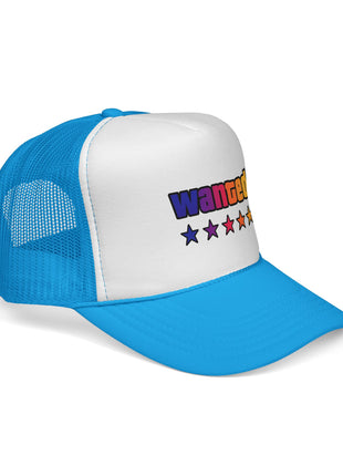 Trucker Cap — "Wanted" Retro Rainbow Stars Hat