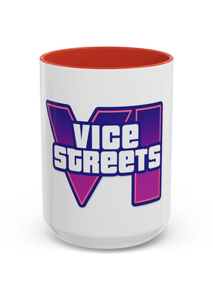 Vice Streets Accent Coffee Mug – Retro Neon Logo 11/15oz
