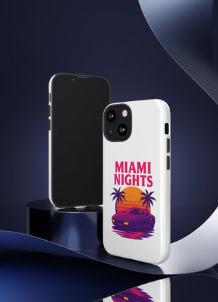 Miami Nights Phone Case — Retro Sunset Palm Car Design