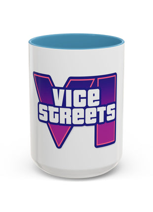 Vice Streets Accent Coffee Mug – Retro Neon Logo 11/15oz