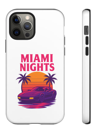 Miami Nights Phone Case — Retro Sunset Palm Car Design