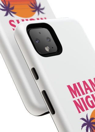 Miami Nights Phone Case — Retro Sunset Palm Car Design