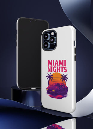 Miami Nights Phone Case — Retro Sunset Palm Car Design