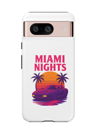 Miami Nights Phone Case — Retro Sunset Palm Car Design