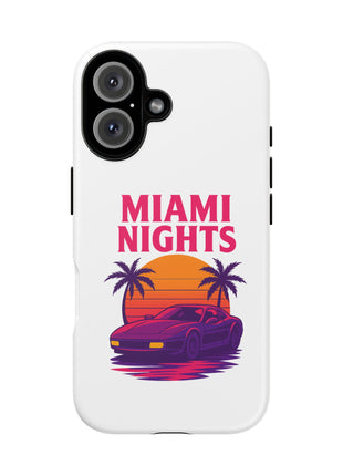 Miami Nights Phone Case — Retro Sunset Palm Car Design