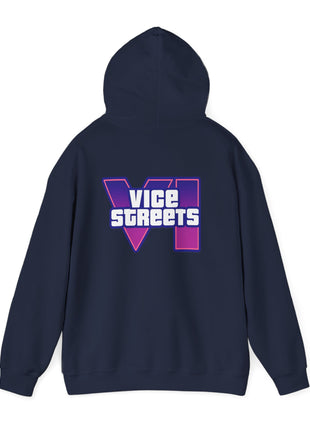 Vice Streets Hoodie — Retro 80s Vaporwave Logo Pullover