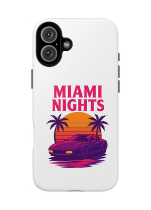 Miami Nights Phone Case — Retro Sunset Palm Car Design