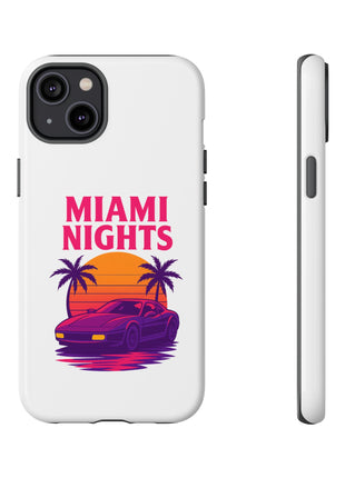 Miami Nights Phone Case — Retro Sunset Palm Car Design