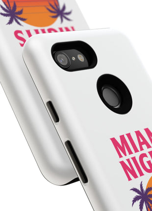 Miami Nights Phone Case — Retro Sunset Palm Car Design