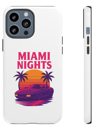 Miami Nights Phone Case — Retro Sunset Palm Car Design