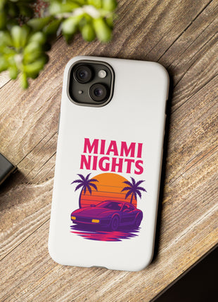 Miami Nights Phone Case — Retro Sunset Palm Car Design
