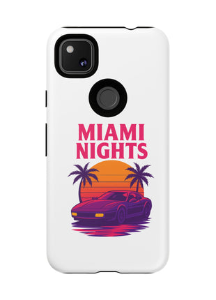 Miami Nights Phone Case — Retro Sunset Palm Car Design