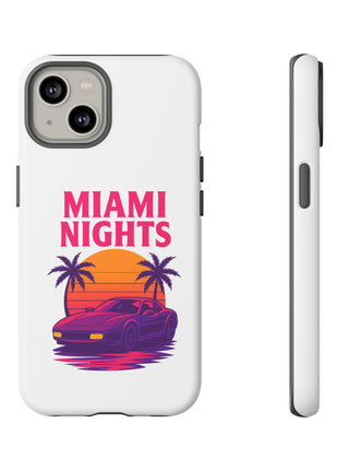 Miami Nights Phone Case — Retro Sunset Palm Car Design