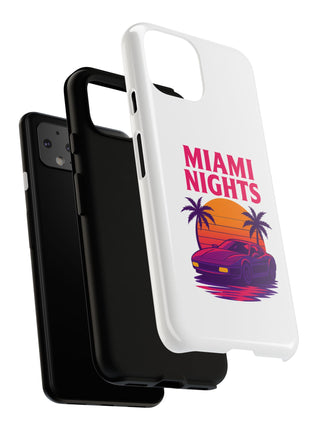Miami Nights Phone Case — Retro Sunset Palm Car Design