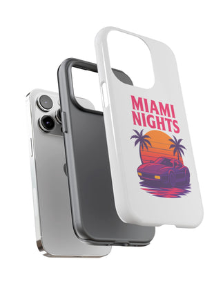 Miami Nights Phone Case — Retro Sunset Palm Car Design