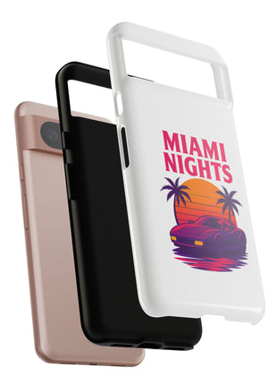 Miami Nights Phone Case — Retro Sunset Palm Car Design