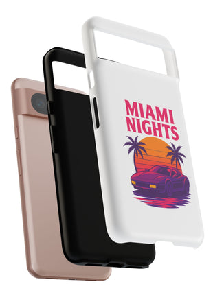 Miami Nights Phone Case — Retro Sunset Palm Car Design