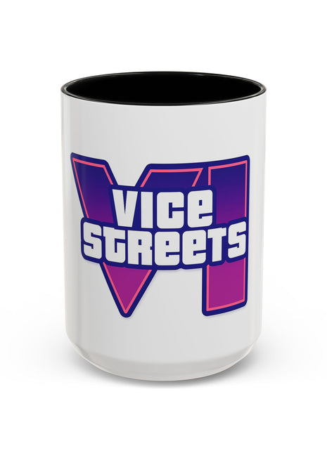 Vice Streets Accent Coffee Mug – Retro Neon Logo 11/15oz